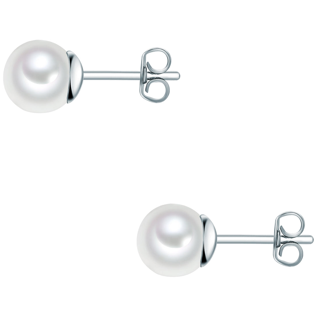 Ohrstecker Sterling Silber Südsee-Muschelkernperle weiß