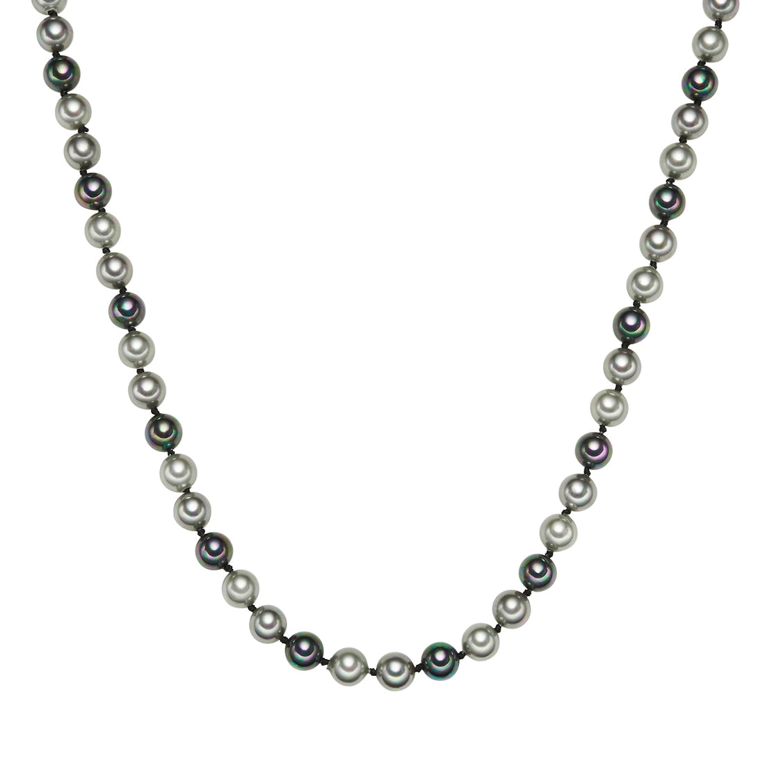 Kette Sterling Silber Muschelkernperle multicolor