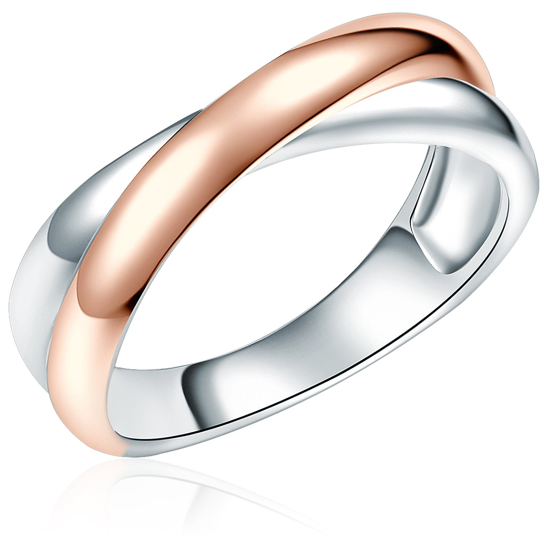 Ring Sterling Silber bicolor