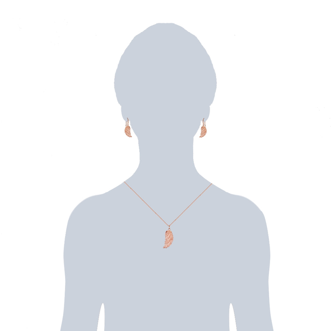 Set (Kette+Ohrhänger) roségold