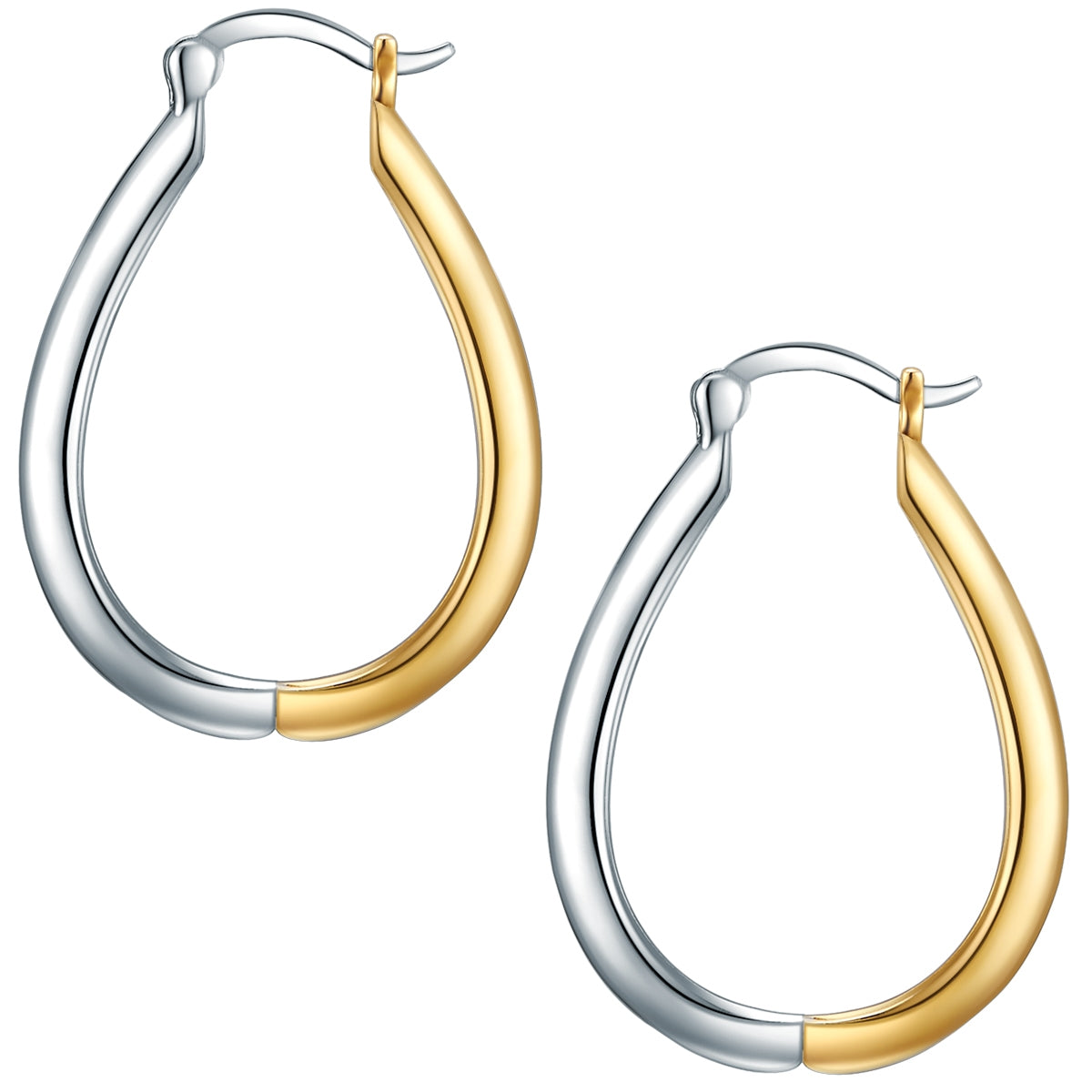 Creolen Sterling Silber bicollor