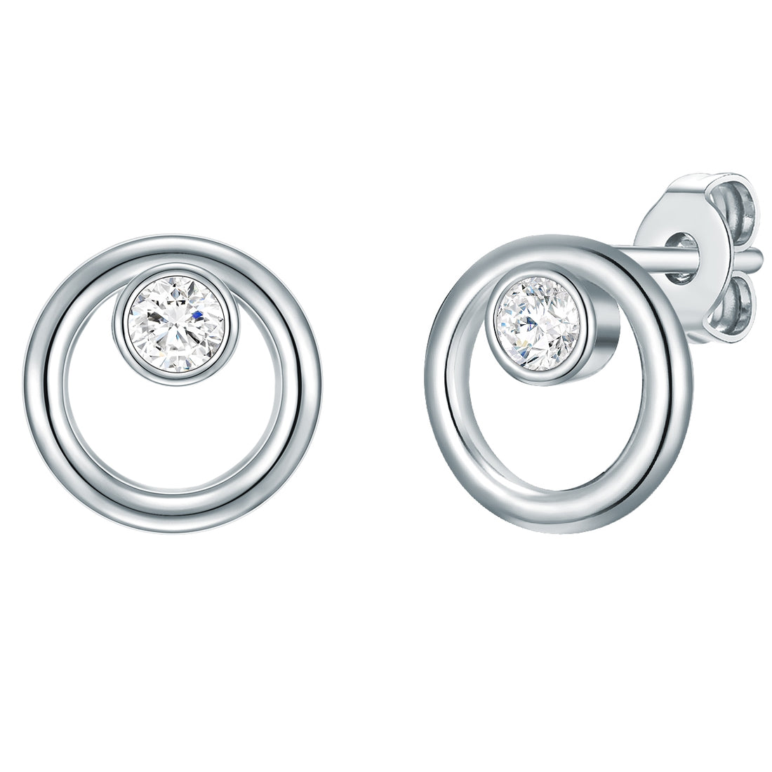 Ohrstecker Sterling Silber Zirkonia weiß