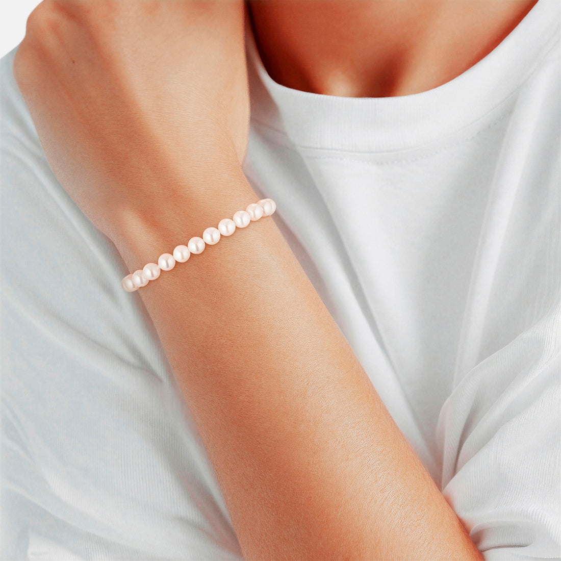 Armband Muschelkernperle weiß