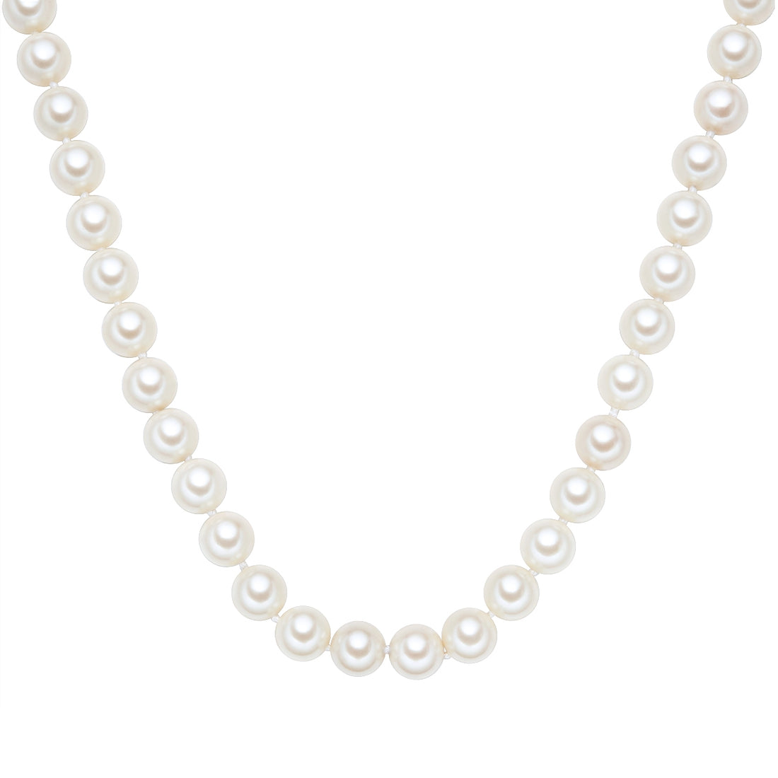 Kette Sterling Silber Muschelkernperle weiß