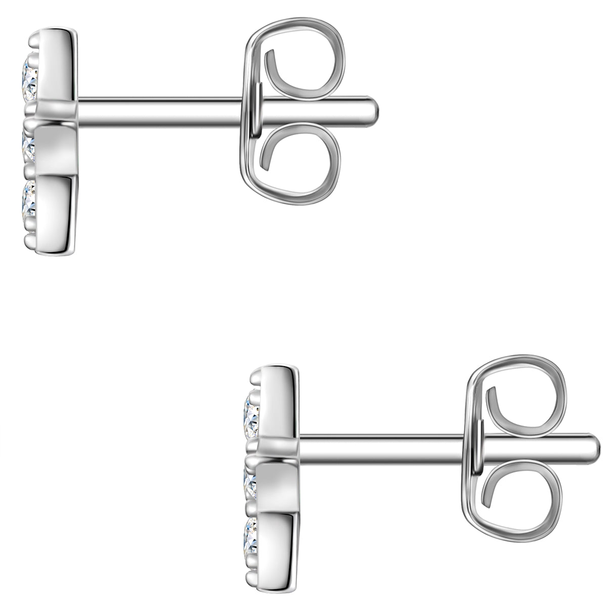 Ohrstecker Sterling Silber Zirkonia weiß
