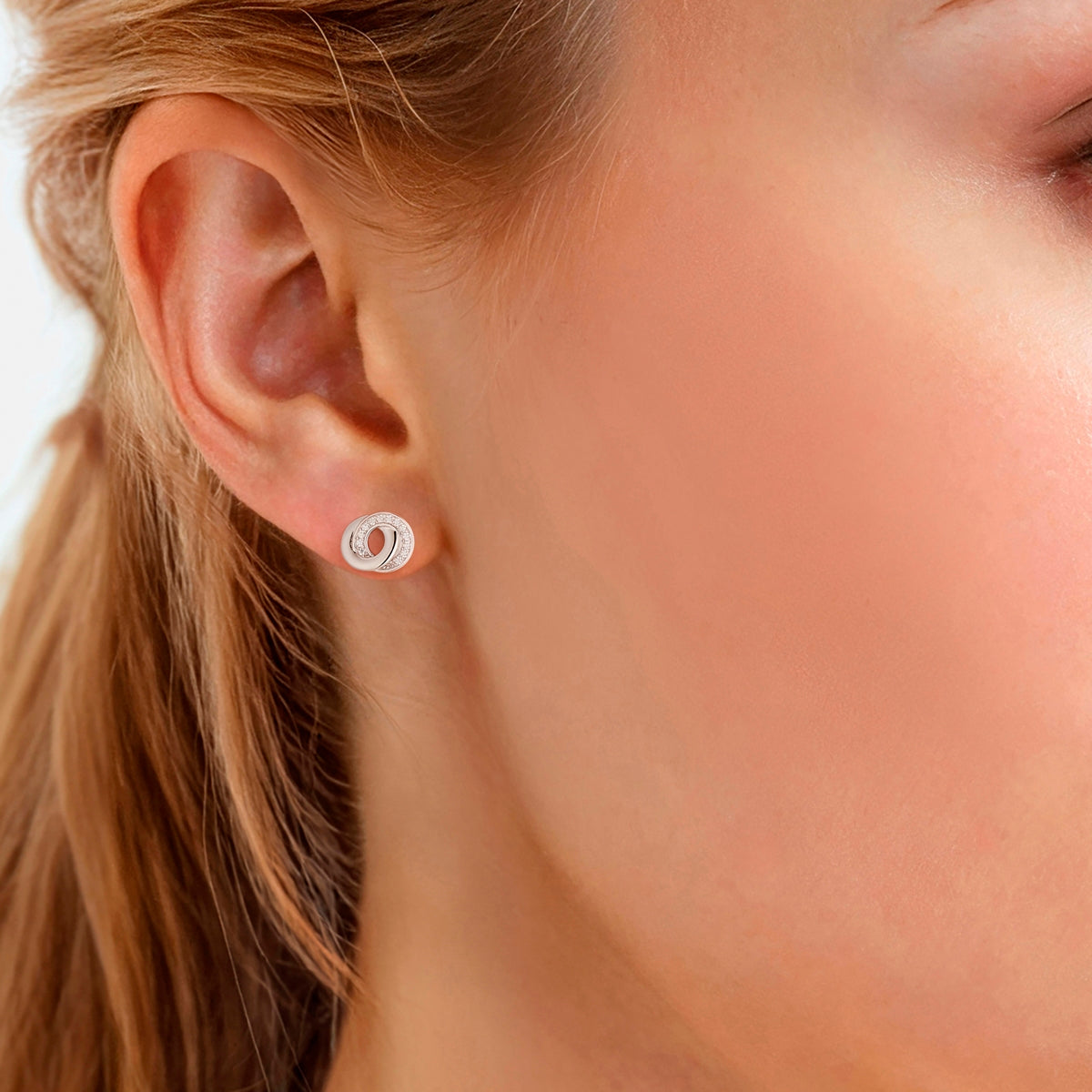 Ohrstecker Sterling Silber Zirkonia weiß