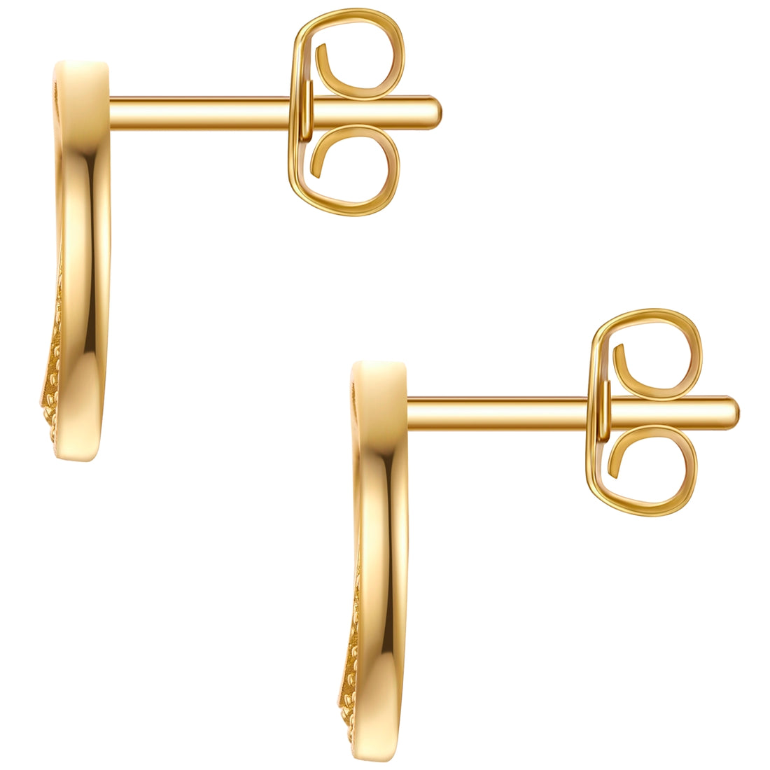 Ohrstecker Sterling Silber gelbgold Zirkonia weiß