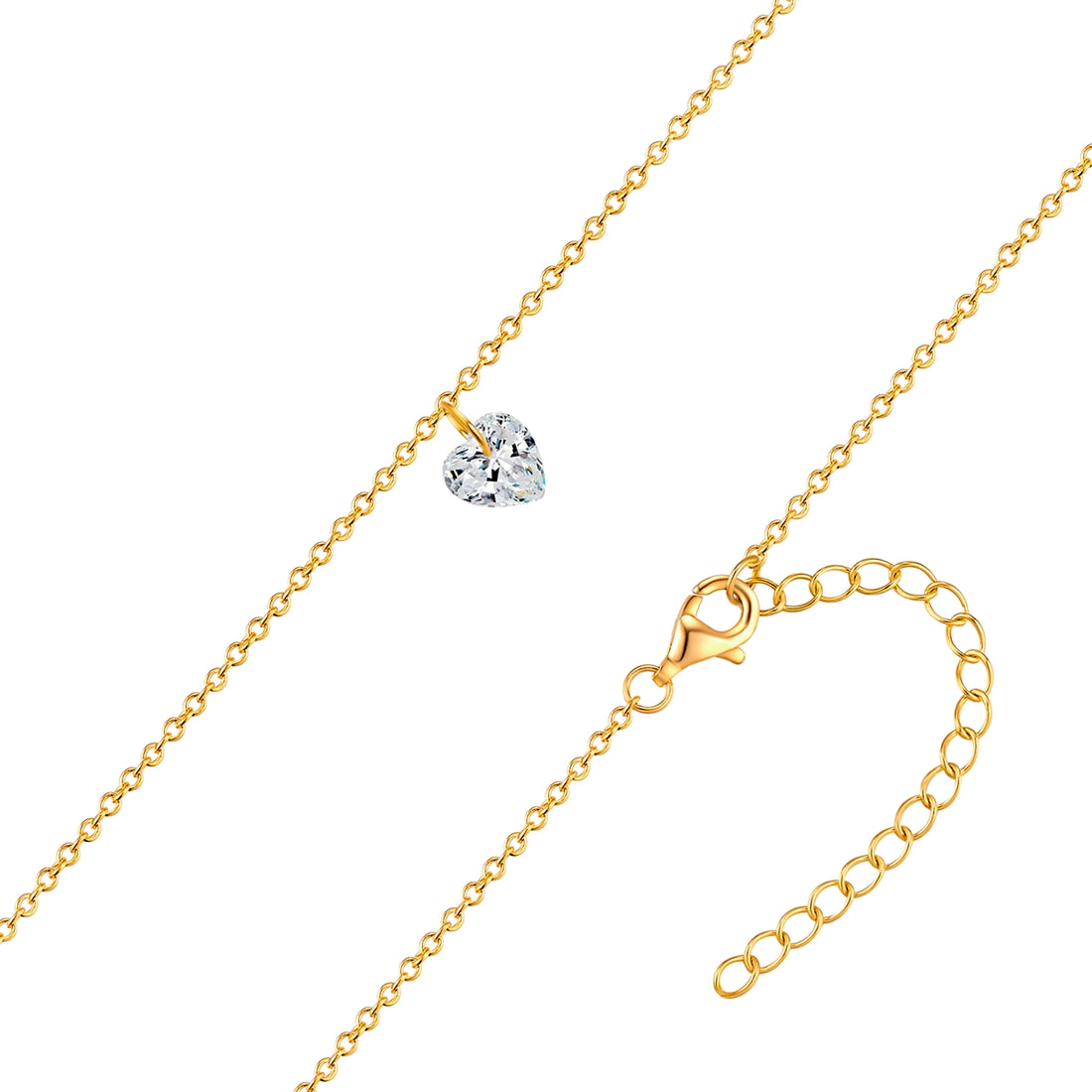 Kette mit Anhänger Sterling Silber Zirkonia weiß