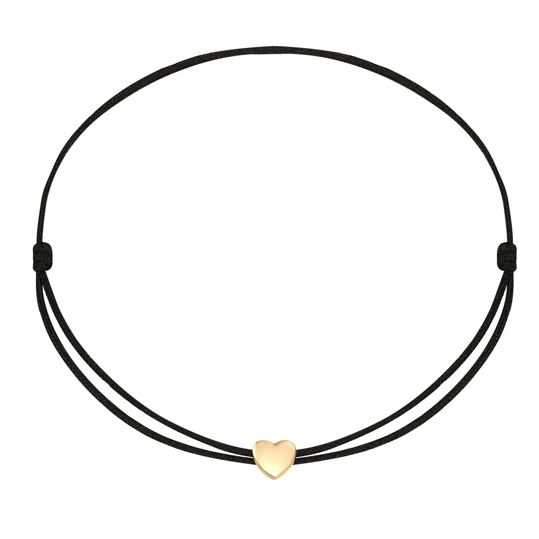 Armband Sterling Silber gelbgold Textil (schwarz)