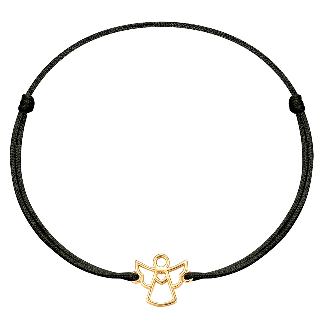 Armband gelbgold Textil (schwarz)