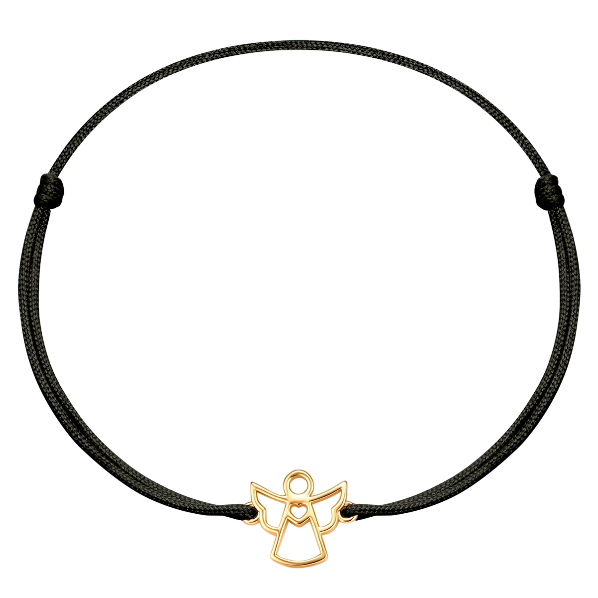 Armband gelbgold Textil (schwarz)