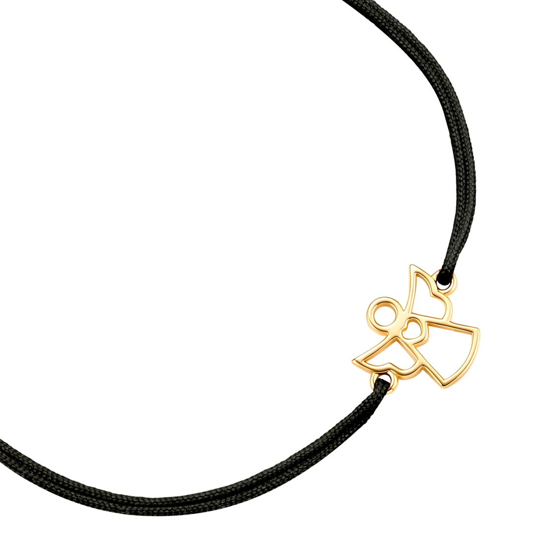Armband gelbgold Textil (schwarz)