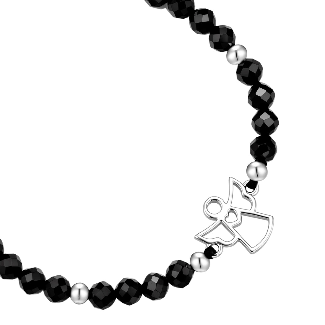 Armband Textil (schwarz) Spinell schwarz